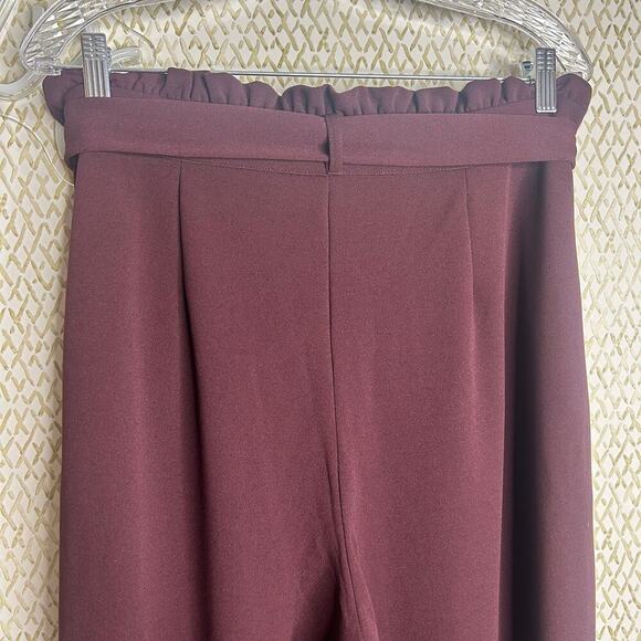 NWOT Alloy Apparel Tall Scarlett Ultra Wide Highest-Rise Burgundy Brown Pant XXL - Picture 9 of 11